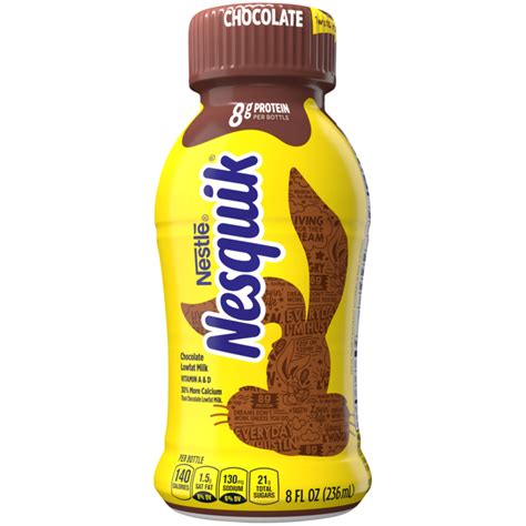 Chocolate Flavored Low Fat Milk 8 Fl Oz Official NESQUIK