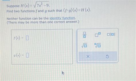 Solved Suppose H X X Find Two Functions F And G Such Chegg