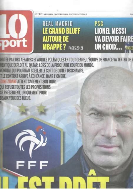 Le Sport Oct Zidane Pr T Pour L Equipe De France Real