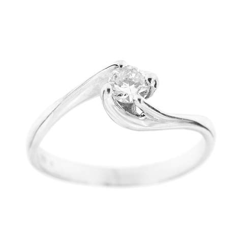 18 Carati Oro Bianco Anello 0 22 Ct Diamante Catawiki