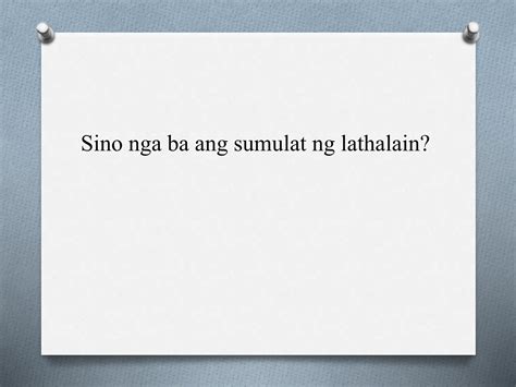 Pagsulat Ng Lathalain Filipino Lathalainpptx