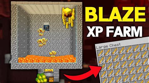 Best Blaze Xp Farm 120 Minecraft Bedrock Pe And Java Edition Youtube