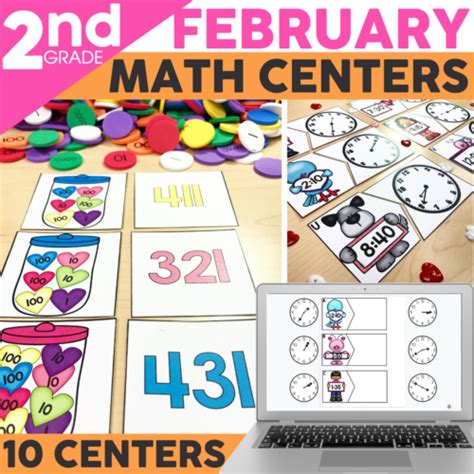 2nd Grade Math Centers Bundle Lucky Little Learners