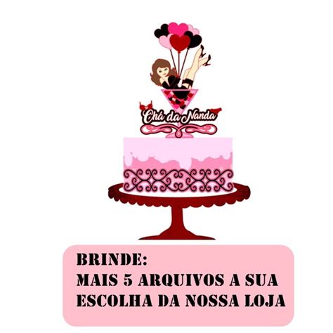 Arquivo De Corte Topo De Bolo Chá de Lingerie Elo