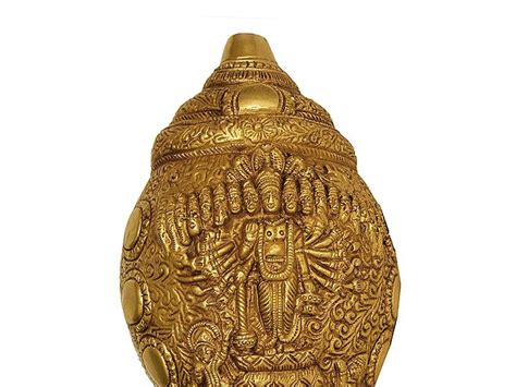 9 Vishvarupa Vishnu Conch A Wall Hanging In Brass Handmade Made In India Exotic India Art