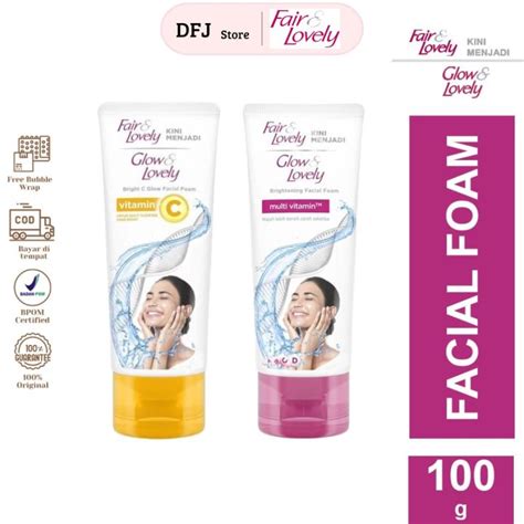 Glow Lovely Sabun Cuci Muka Multivitamin Pencerah Facial Foam G X