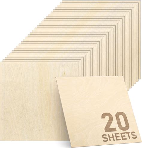 Amazon ROBOTIME 6 Pack Laser Wood Sheets 1 8 12 X 12 X 1 8 Inch