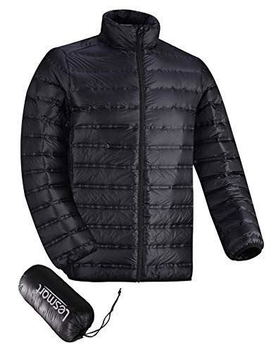 Lesmart Mens Down Puffer Jacket Lightweight Packable Winter Quilted