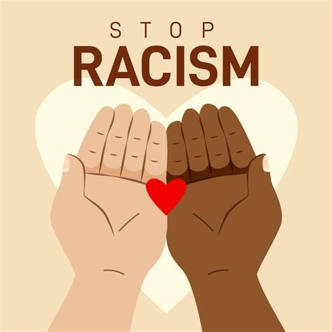 Stop Racism Illustration Design Free Vector