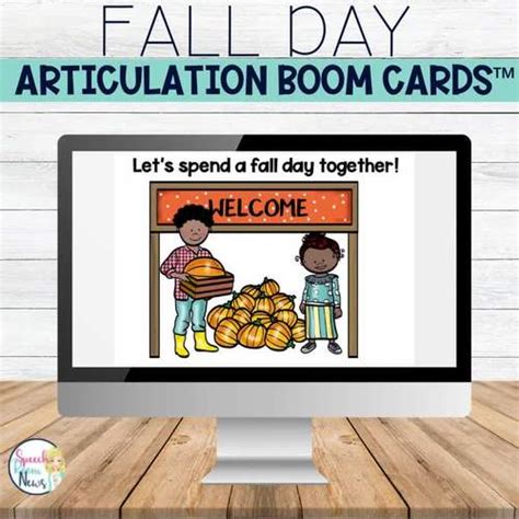 Fall Day K Sound BOOM Cards For Distance Learning Speech Therapy