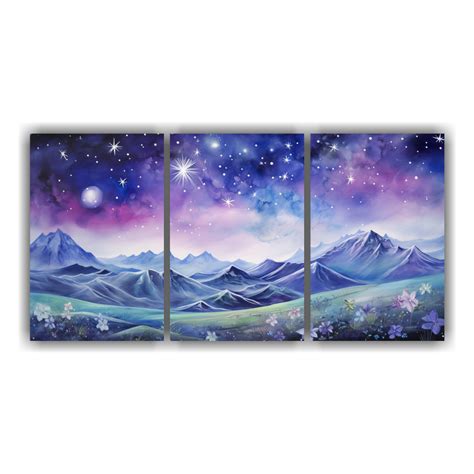 Cuadro Tela Sublimada Relieve Paisaje Monta Oso Con Estilo Elegante