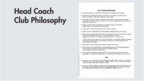 How to create a coaching philosophy that will clarify your message and ...