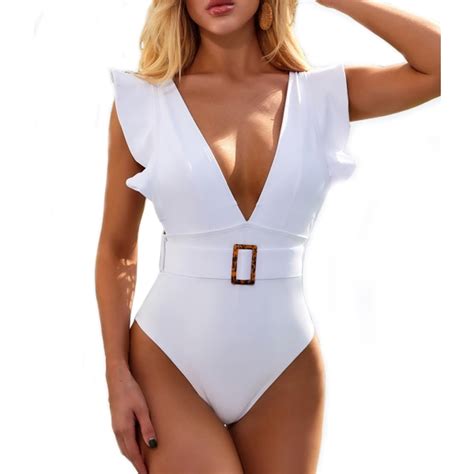 One Piece Vit Baddräkt Bikini M b130 M Fyndiq