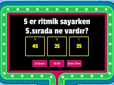 Ritmik Sayma Gameshow Quiz