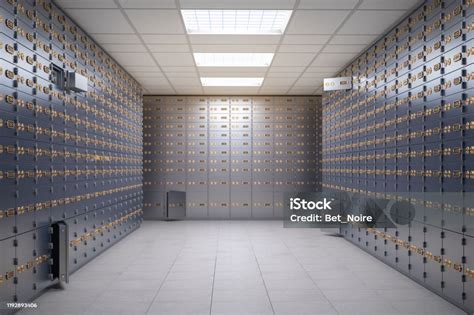 Safe Deposit Boxes Room Inside Of A Bank Vault Stock Photo Download