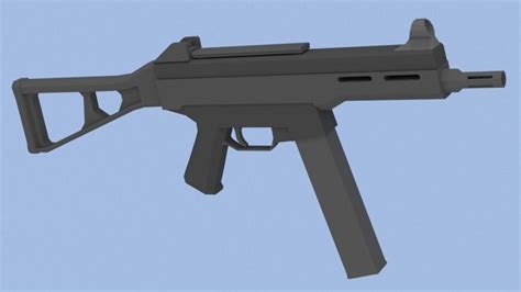 D Model Ump Lowpoly Smg Vr Ar Low Poly Cgtrader