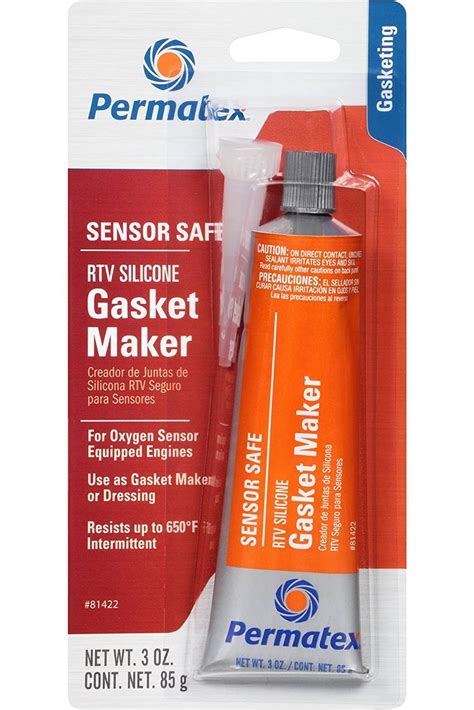 Gasket Maker High Temp RTV Silicone Sensor Safe 3oz Tube Permatex