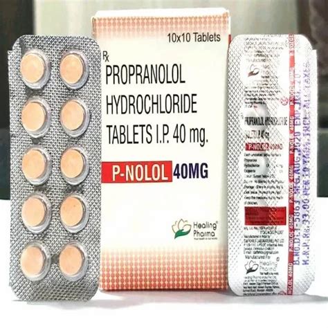 Propranolol Mg Tablet Healing Pharma X At Rs Stripe