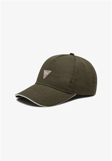 Guess Triangle Logo Cap Olive Zalando De