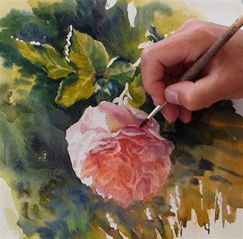 Comment peindre une rose à l aquarelle Apprendre la peinture avec