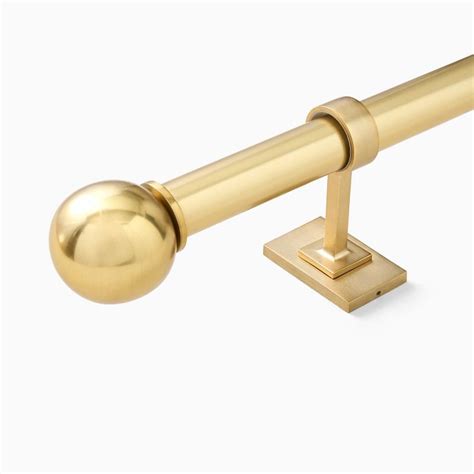 Oversized Ball Finial Adjustable Curtain Rod West Elm