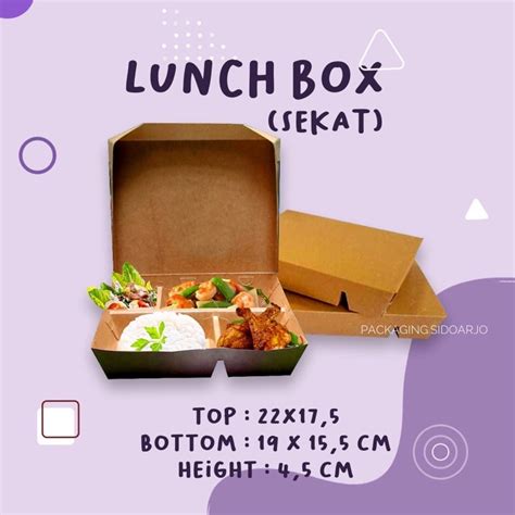 Jual Lunchbox Paper Sekat Luncbox Paper Bento Paper Kotak Makan Box