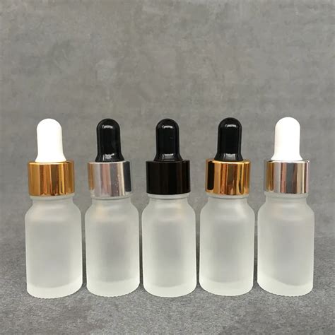 Pcs Lot Ml Frosted Glass Essential Oil Bottle Empty Glass Dropper