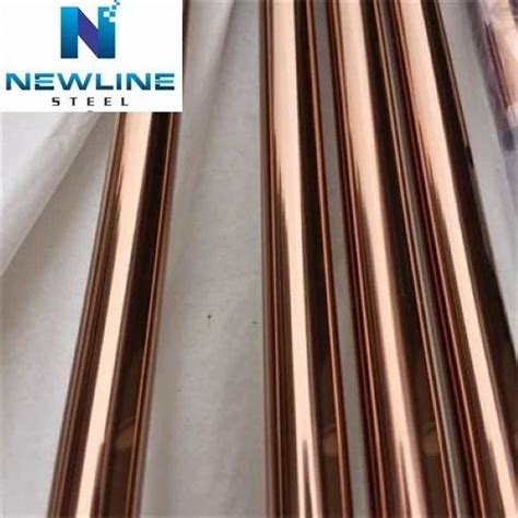 Imported Square Newline Steel Rose Gold Pvd Coated Pipe Meter