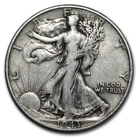 1943 Walking Liberty Half Dollar Fine Vf