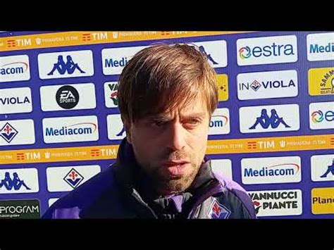 Daniele Galloppa Allenatore Fiorentina Primavera Post Gara Fiorentina