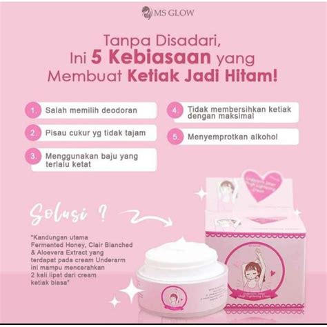 Jual Ms Glow Underarm Cream Original Shopee Indonesia