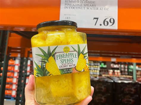 Huge 42oz Jar Of Pineapple Spears In Coconut Water Only 769 At Costco