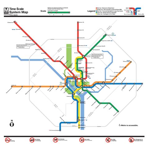 Dc Metro Map To Scale - State Coastal Towns Map