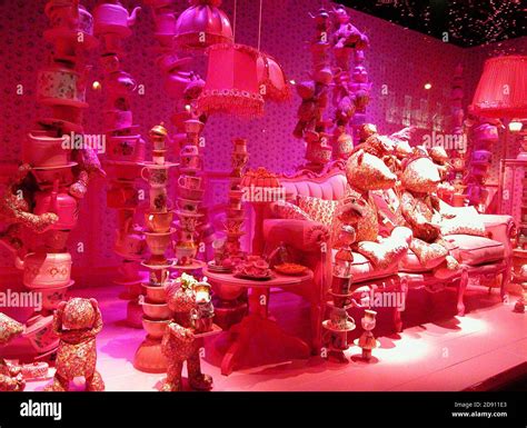 Christmas windows 2005 boulevard haussmann in paris Stock Photo - Alamy