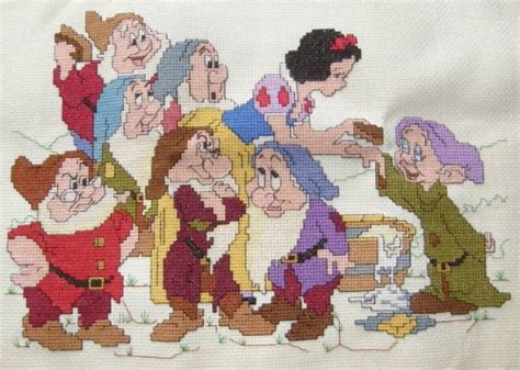 Cross Stitch Walt Disney Snow White And The Seven Dwarfs Finished