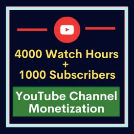 Buy Youtube Monetization Service 1k Sub 4000 For 40