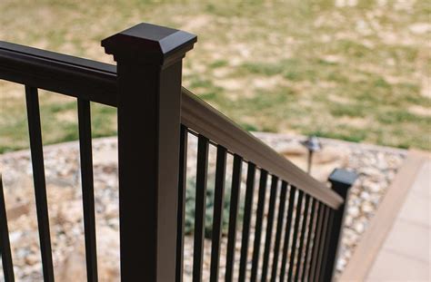 Aria Railing 36 In X 6 Ft Bronze Powder Coated Aluminum Preassembled Deck Stair Railing