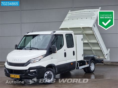 IVECO Daily 35C12 Euro6 Kipper Met Kist 3500kg Trekhaak Dubbel Cabine