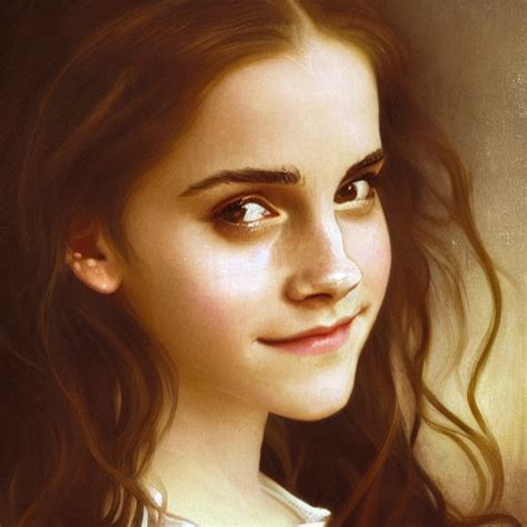 KREA AI Painting Of Emma Watson As Hermione Granger Smili