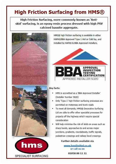 Download Factsheet High Friction Surfacing Hms Decorative Surfacing