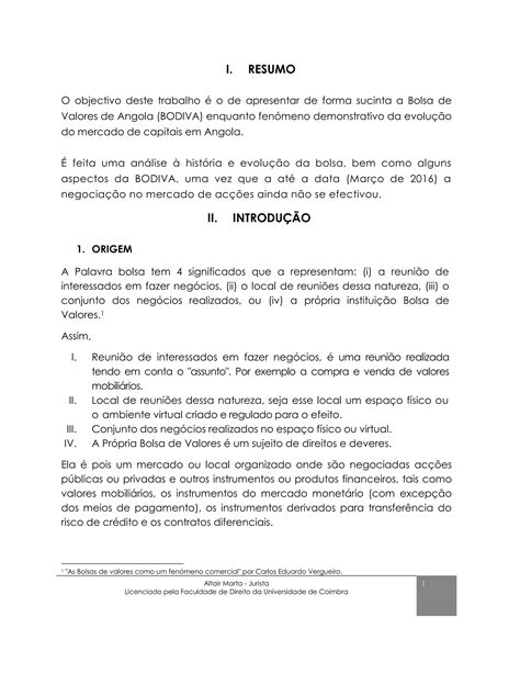 Bolsa De Valores De Angola Bodiva Por Altair Marta Pdf