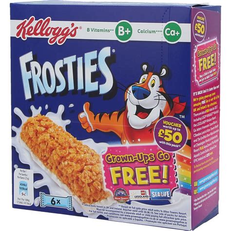 Kellogg S Frosties Cereal Bars 6 X 25 G Cereal Bars Breakfast