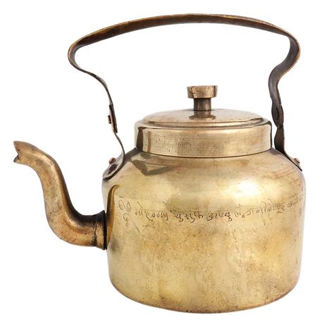 Traditional Indian Brass Kettle Tea Pot