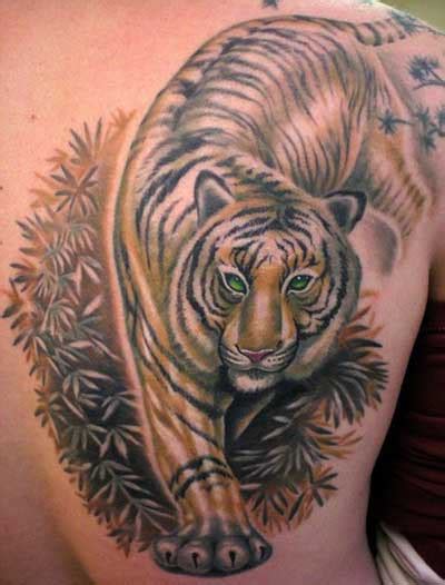 Tatuagens De Tigres Nas Costas Orientais No Bra O