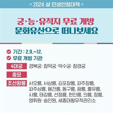 2024 설 민생안정대책 ④설 연휴 여행·관람 등 즐길거리 알짜정보 정책뉴스 뉴스 대한민국 정책브리핑