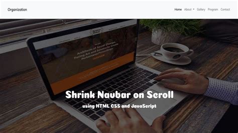 How To Make Shrink Navbar On Scroll Using Bootstrap Sticky Navbar