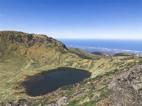 View from Hallasan Volcano. Jeju Island, South Korea Stock Photo ...