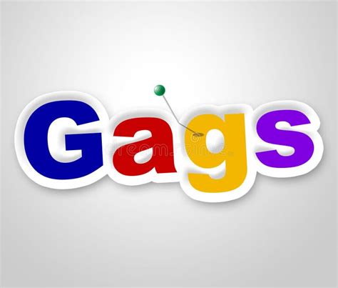 O Que Significa Gags - Gags Sign Means Placard Humour and Haha Stock Illustration ...