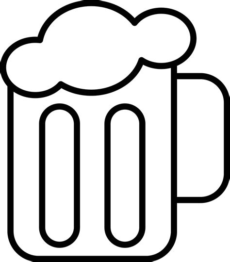 beer outline icon  vector art  vecteezy