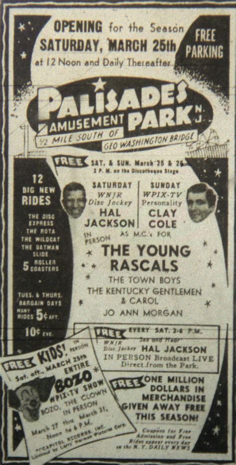 Palisades Park Ad from 1967 | Palisades park, Palisades amusement park, Jersey city